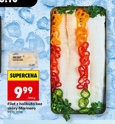 Filet z halibuta bez skóry Marinero promocja w Biedronka