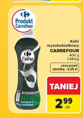 Kefir wysokobiałkowy Carrefour promocja w Carrefour