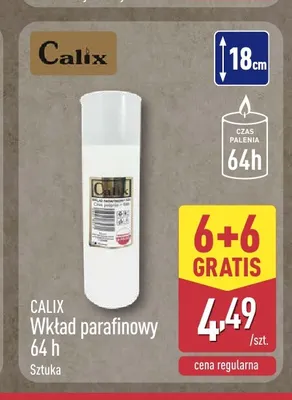 Wkład parafinowy 64 h Calix promocja w Aldi