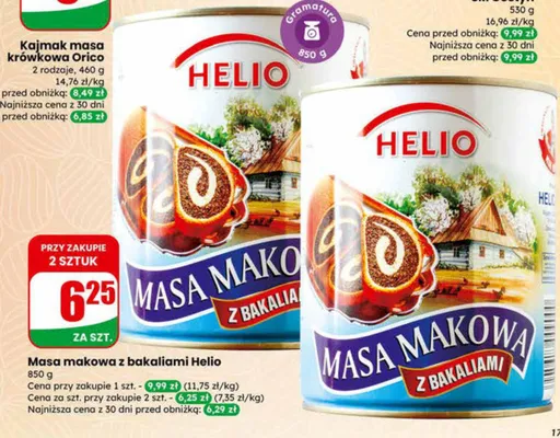 Masa makowa z bakaliami promocja w Dino