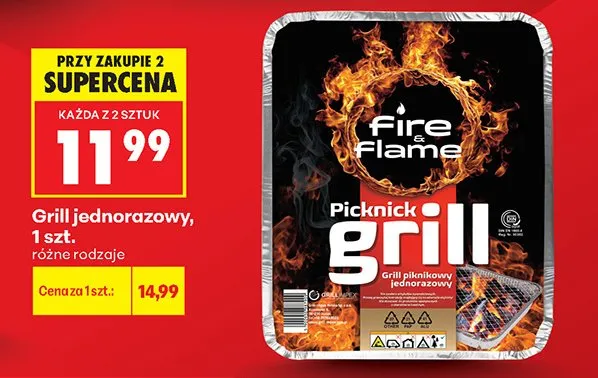 Grill jednorazowy promocja w Biedronka