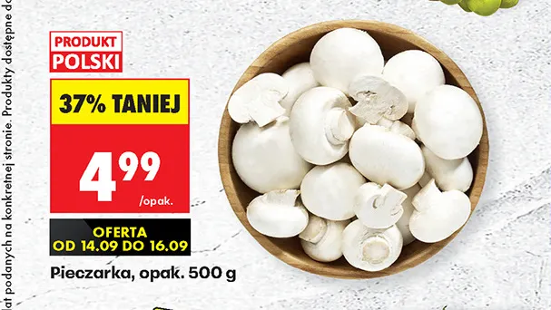 Pieczarki promocja w Biedronka