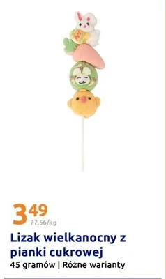 Lizak wielkanocny z pianki cukrowej promocja w Action