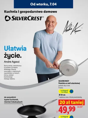 Patelnia ze stali szlachetnej 24 cm promocja w Lidl