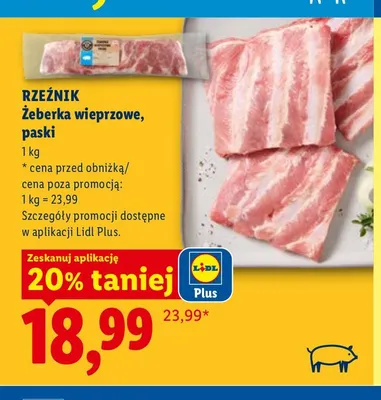Żeberka wieprzowe paski Rzeźnik promocja w Lidl