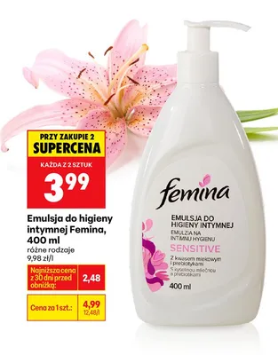 Emulsja do higieny intymnej różne rodzaje promocja w Biedronka
