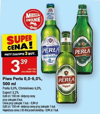 Piwo Perła 0,0-6,0% promocja w Twój Market
