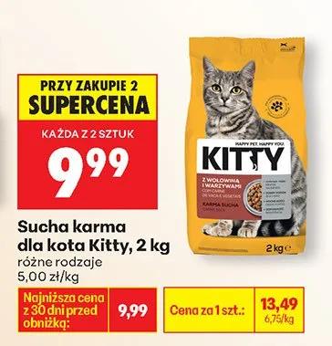 Sucha karma dla kotów promocja w Biedronka