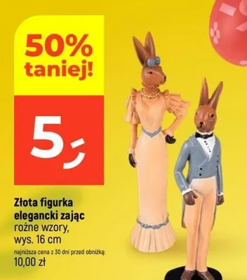 Figurka zając w balowym stroju promocja w Dealz