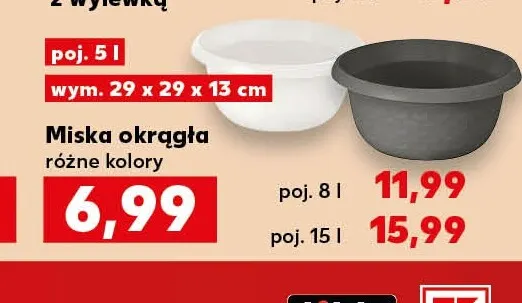 Miska okrągła 5 l promocja w Kaufland