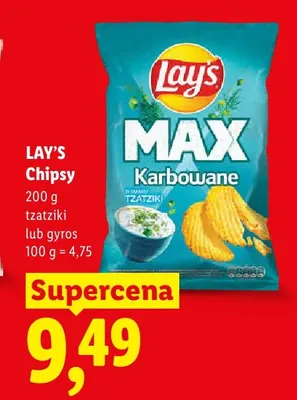 Chipsy Lay's MAX Karbowane gyros promocja w Lidl