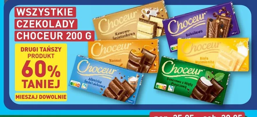 Czekolady Choceur promocja w Aldi