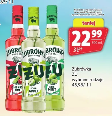 Likier Żubrówka Żu Lime Mint promocja w Prim Market