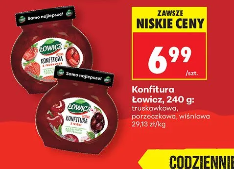 Konfitura wiśniowa Łowicz promocja w Biedronka
