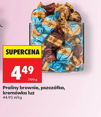 Praliny brownie, pszczółka, kremówka luz promocja w Biedronka