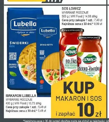Makaron Lubella Świderki promocja w Słoneczko