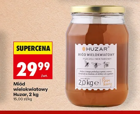 Miód wielokwiatowy Huzar promocja w Biedronka