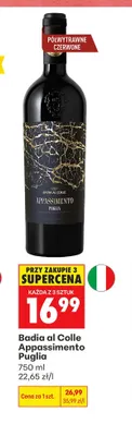 Wino czerwone Badia al Colle Appassimento Puglia promocja w Biedronka