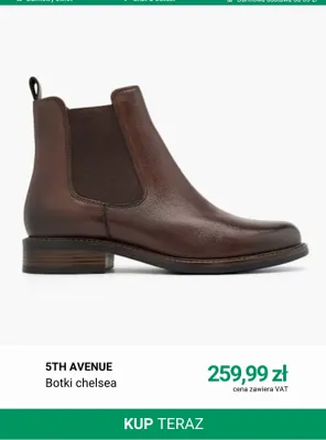 Botki chelsea 5th Avenue promocja w Deichmann