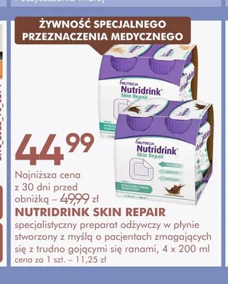 Specjalistyczny preparat odżywczy w płynie Nutridrink Skin Repair 4-pak promocja w Super-Pharm