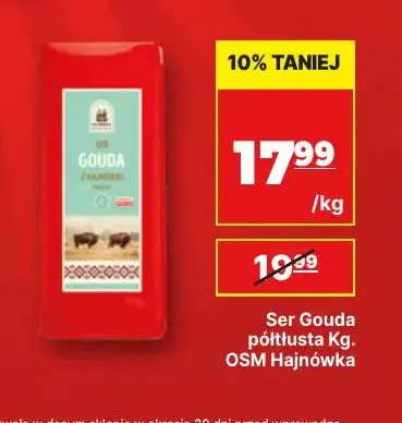 Ser gouda półtłusta OSM Hajnówka promocja w API Market