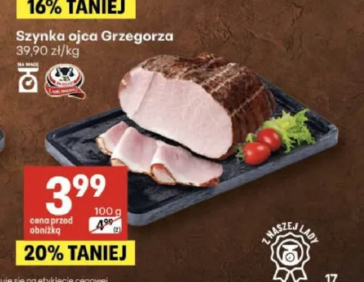 Szynka ojca Grzegorza Szubryt promocja w Delikatesy Centrum