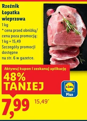 Łopatka wieprzowa promocja w Lidl