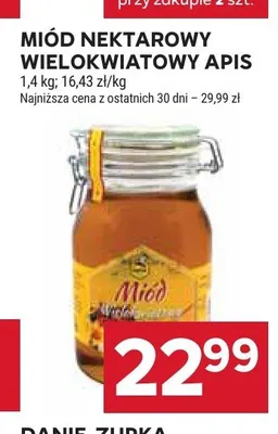 Miód nektarowy wielokwiatowy Apis promocja w Stokrotka