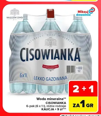 Woda mineralna Cisowianka 6-pak promocja w Carrefour Market