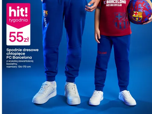 Spodnie dresowe chłopięce FC Barcelona promocja w Pepco
