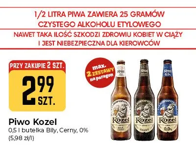 Piwo Kozel Bily promocja w Społem Częstochowa