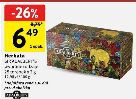 Herbata SIR ADALBERT'S promocja w Intermarche