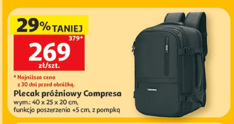 Plecak próżniowy Compresa promocja w Auchan