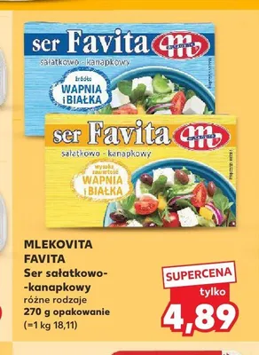Ser sałatkowo-kanapkowy Mlekovita Favita żółty promocja w Kaufland