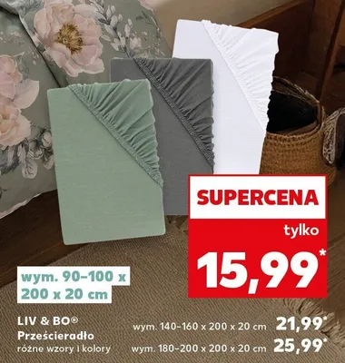 Prześcieradło 180-200x200 cm promocja w Kaufland