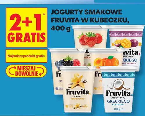 Jogurt smakowy Fruvita w kubeczku promocja w Biedronka