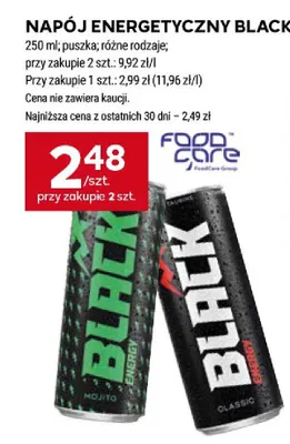 Napój energetyczny Black promocja w Stokrotka