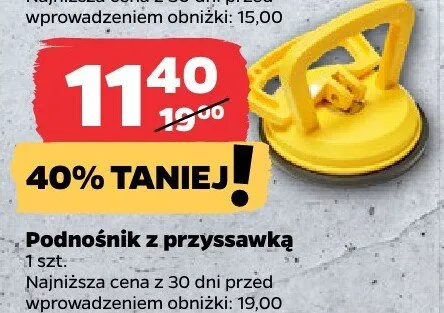 Podnośnik z przyssawką Techliner promocja w Netto