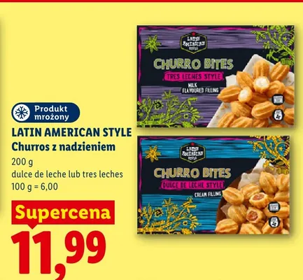 Churros z nadzieniem dulce de leche Latin American Style promocja w Lidl
