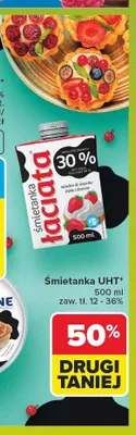 Śmietanka UHT Łaciate 30% promocja w Carrefour