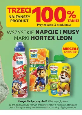 Sok Hortex Leon jabłko pomarańcza promocja w Kaufland