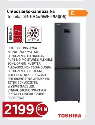 Chłodziarko-zamrażarka Toshiba GR-RB449WE-PMJ(06) promocja w kakto.pl
