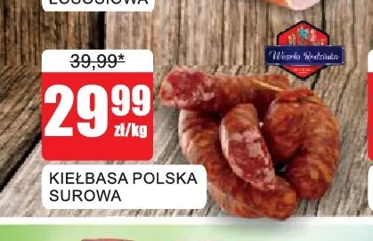 Kiełbasa polska surowa Wioska Wędzarnicza promocja w Bingo
