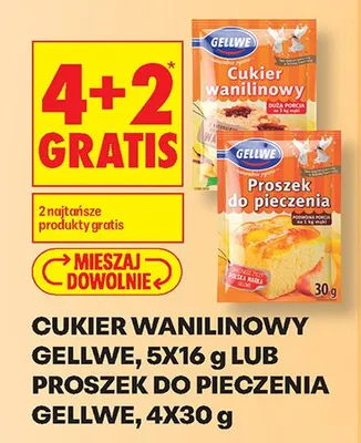 Cukier wanilinowy Gellwe 5-pak promocja w Biedronka