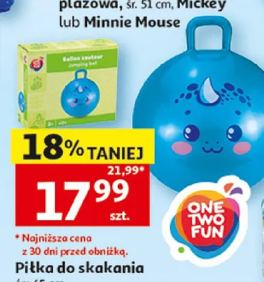 Piłka do skakania One Two Fun promocja w Auchan