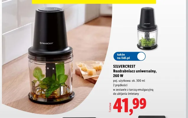 Rozdrabniacz uniwersalny Silvercrest 260W promocja w Lidl
