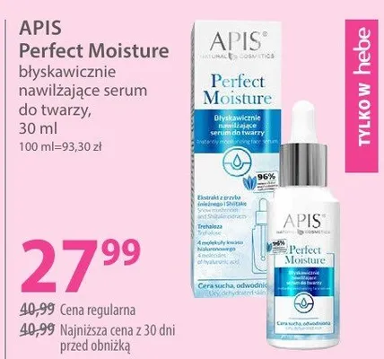 Perfect Moisture błyskawicznie nawilżające serum do twarzy promocja w Hebe