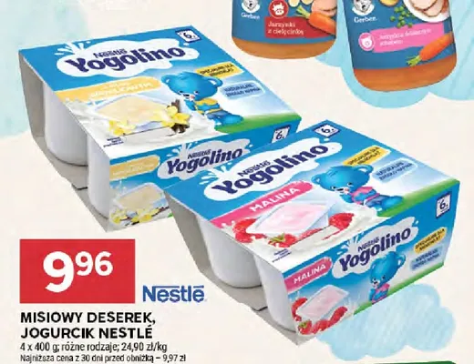 Deserek Nestlé Yogolino o smaku waniliowym 4-pak promocja w Stokrotka
