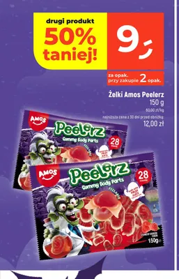 Żelki Amos Peelerz Gummy Body Parts promocja w Dealz