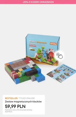 Zestaw magnetycznych klocków Magic Magnetic Cubes promocja w Sinsay